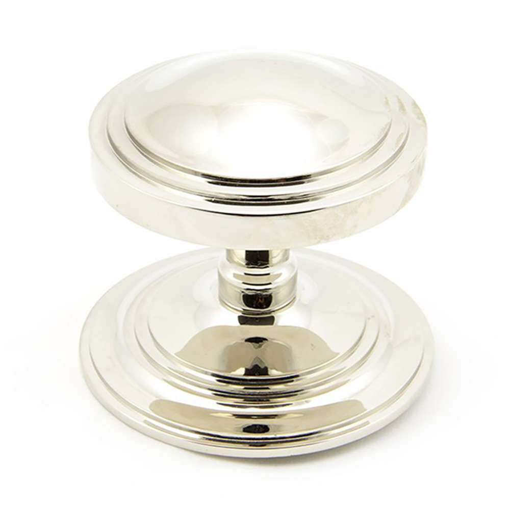 From the Anvil Art Deco Centre Door Knob - Polished Nickel